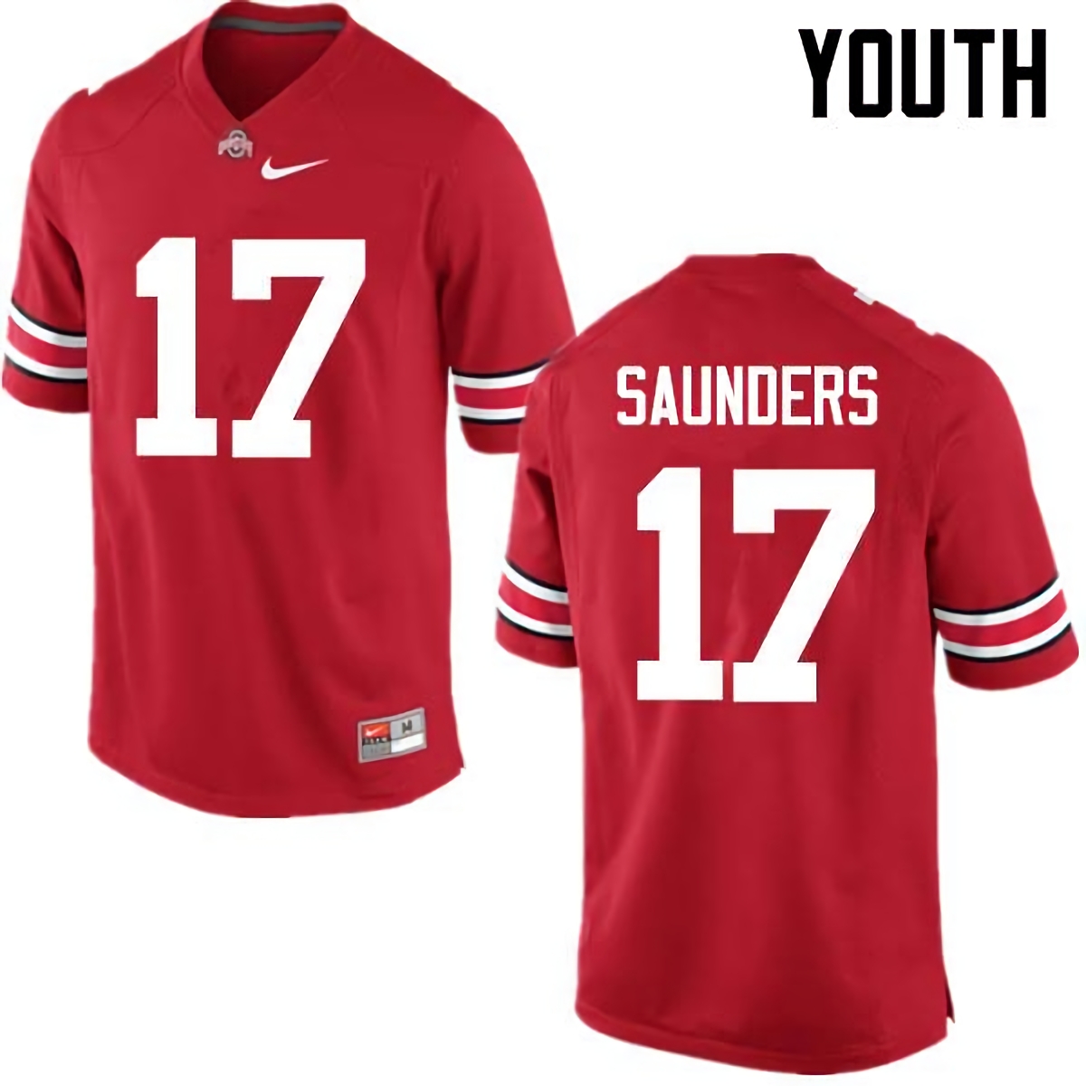 C.J. Saunders Ohio State Buckeyes Youth NCAA #17 Nike Red College Stitched Football Jersey BFP0756QJ